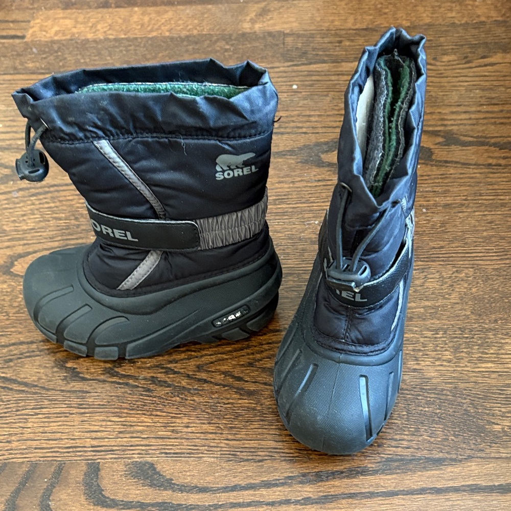 Sorel Black Kids Snow Boots